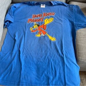 Vintage Hong Kong Phooey Cartoon Hanna-Barbera Shirt Blue Men's XL